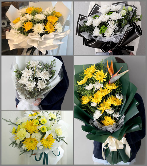 广东江门市新会区崖门镇古斗村的村白事花束代送